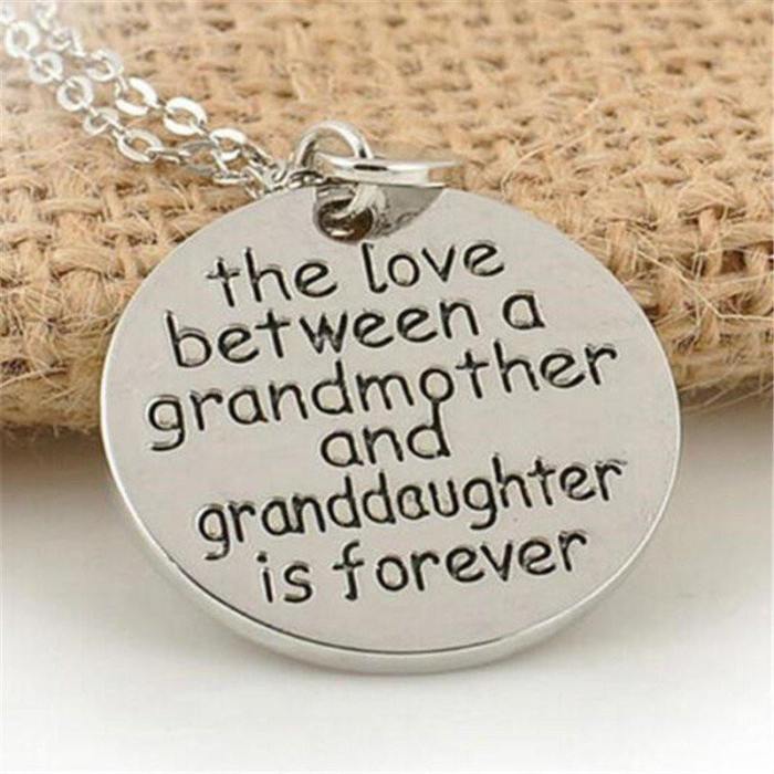 Carved Grandma'S Love Necklace