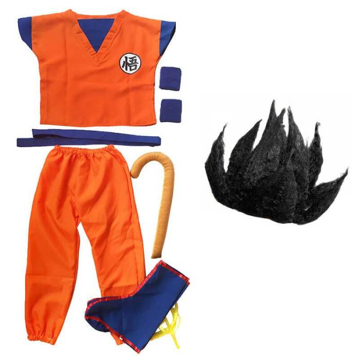Kids Dragon Ball Anime Z Monkey Son Goku Halloween Cosplay Costume