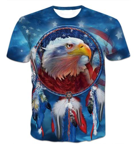 Native American Patriot Eagle 3D T-Shirt