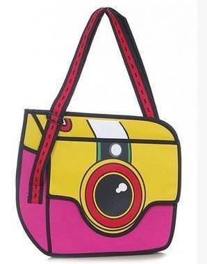 2D Cartoon Camera Bag