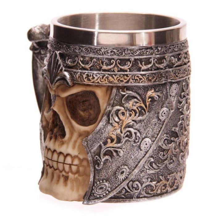 Viking Skull Warrior Beer Mug