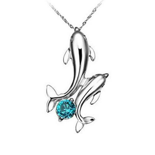 Double Dolphin Style Necklace