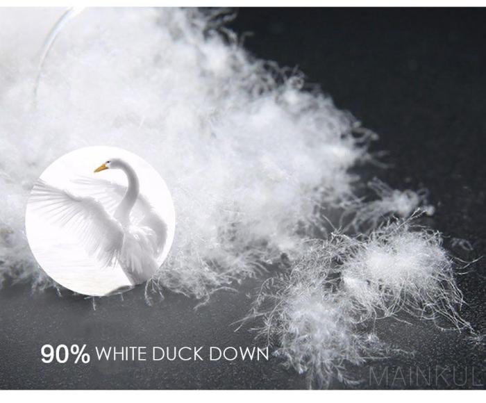 White Duck Fur Parka Men'S Winter Stand Collar Jacket