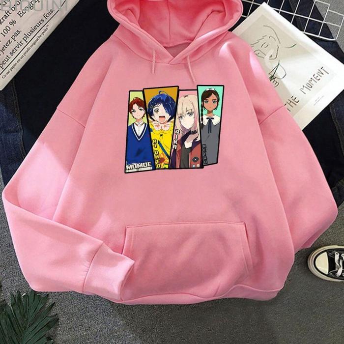 Harajuku Loose Wonder Egg Priority Printed Aesthetic Japanese Kpop Oversize Cute Sweatshirt Hoodie