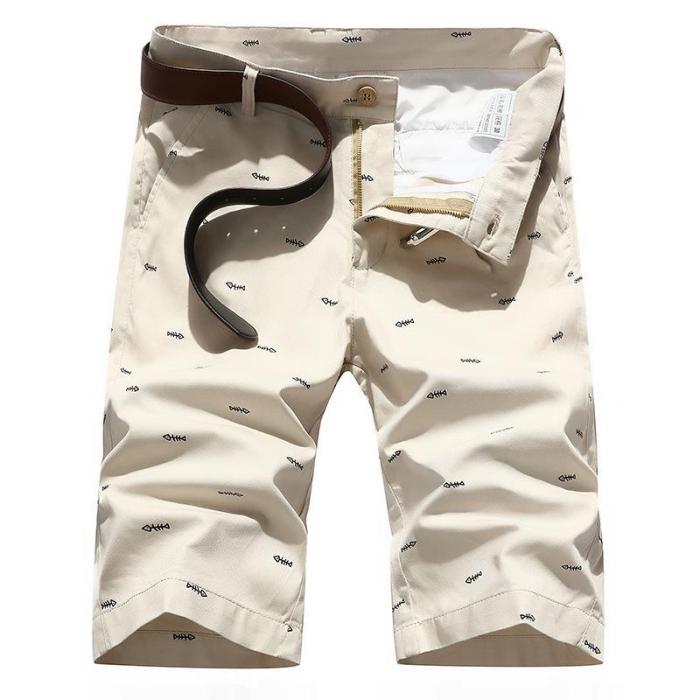 Mens Spring Summer Cotton Breathable Solid Color Shorts