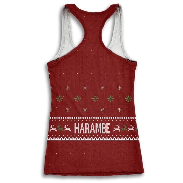 Harambe  Ugly Christmas Sweater  Style Women'S Tank Top