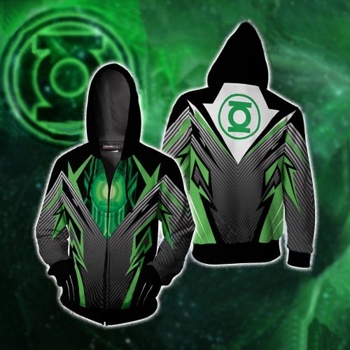 Dc Detective Comics Green Lantern Alan Scott Movie Cosplay Unisex 3D Printed Hoodie Sweatshirt Jacket With Zipper