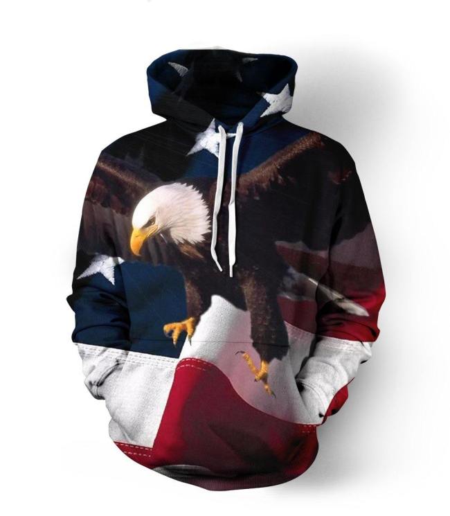 Flying Eagle Usa 3D Hoodie