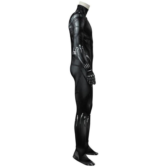 Black Panther T'Challa Black Panther  Movie Jumpsuit Cosplay Costume -