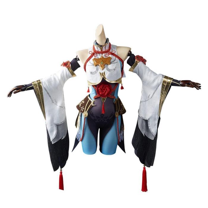 Genshin Impact Shenhe Halloween Carnival Suit Cosplay Costume