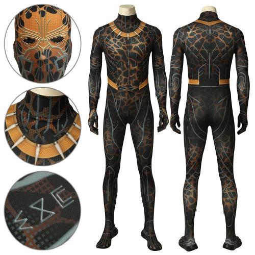 Erik Killmonger Black Panther Battle Suit Jumpsuit Cosplay Costume