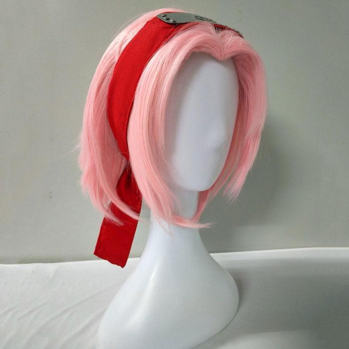 Haruno Sakura From Naruto Pink Short Cosplay Wig