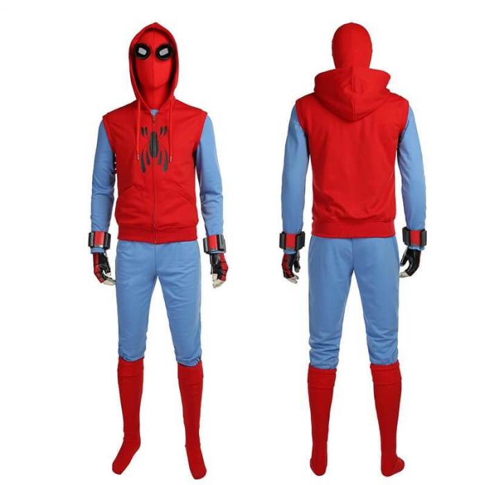 Spider-Man Homecoming Tom Holland Spiderman Cosplay Costumes Outfits