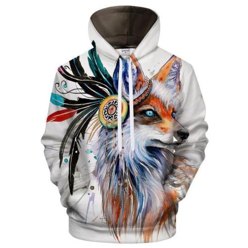 Fox 3D Sweatshirt Hoodie Pullover
