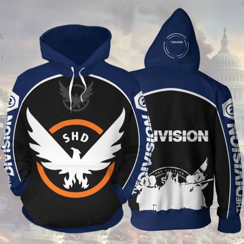 Tom Clancy'S The Division 2 Game Demolitionist Sharpshooter Survivalist Blue Cosplay Unisex 3D Printed Hoodie Sweatshirt Pullover