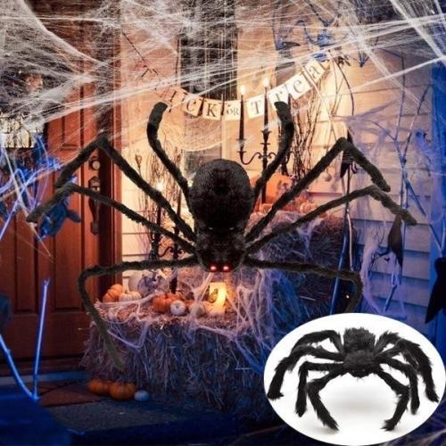 Black Spider Halloween Decoration Haunted House Prop Indoor Outdoor Giant Decor