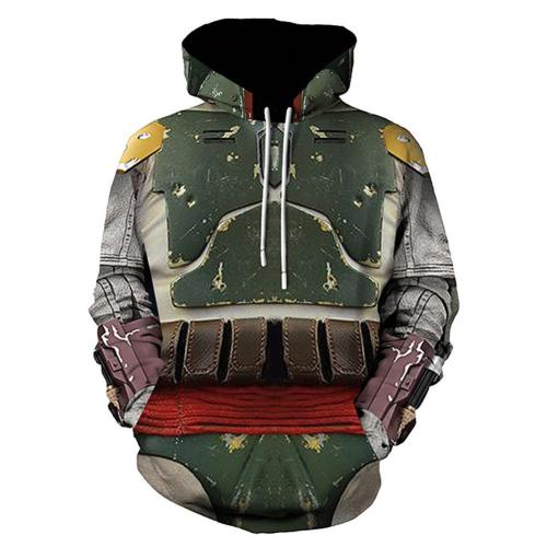 Unisex Star Wars Hoodies 3D Print Pullover Sweatshirt Outfit Boba Fett Cosplay Casual Outerwear