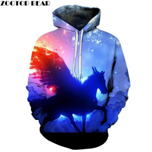 Galactic Pegasus 3D Sweatshirt Hoodie Pullover