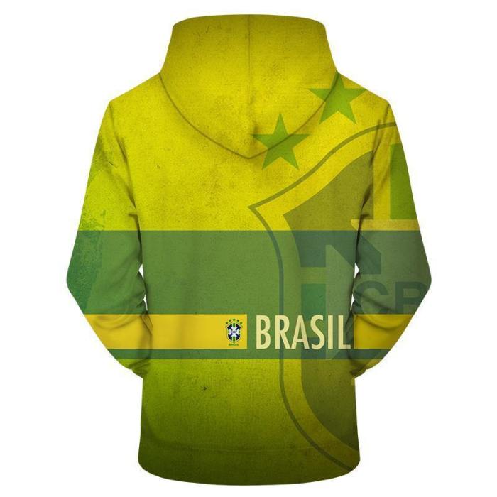 Brazil Logo 3D - Sweatshirt, Hoodie, Pullover