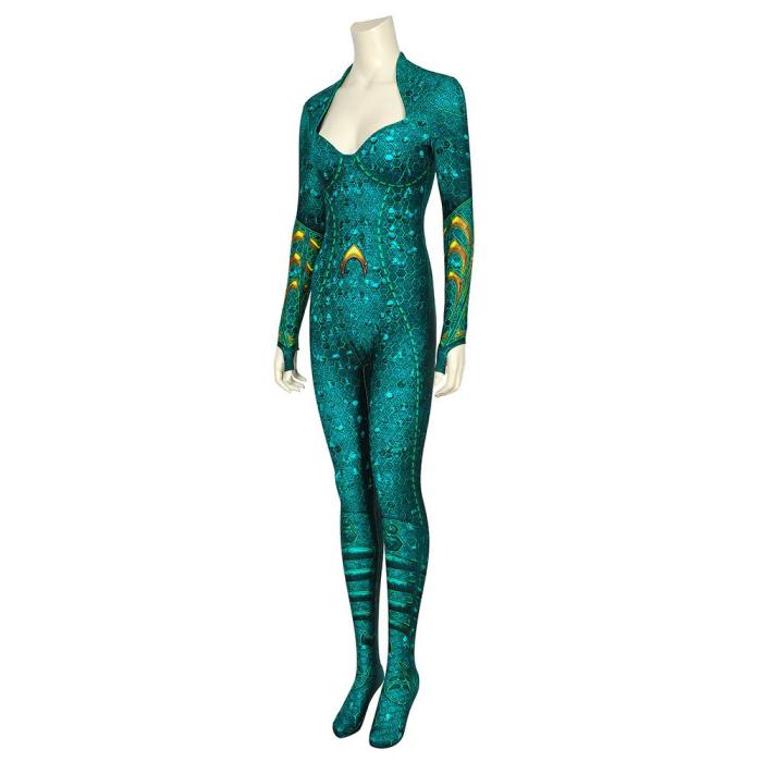 Mera Aquaman Jumpsuit Cosplay Costume -