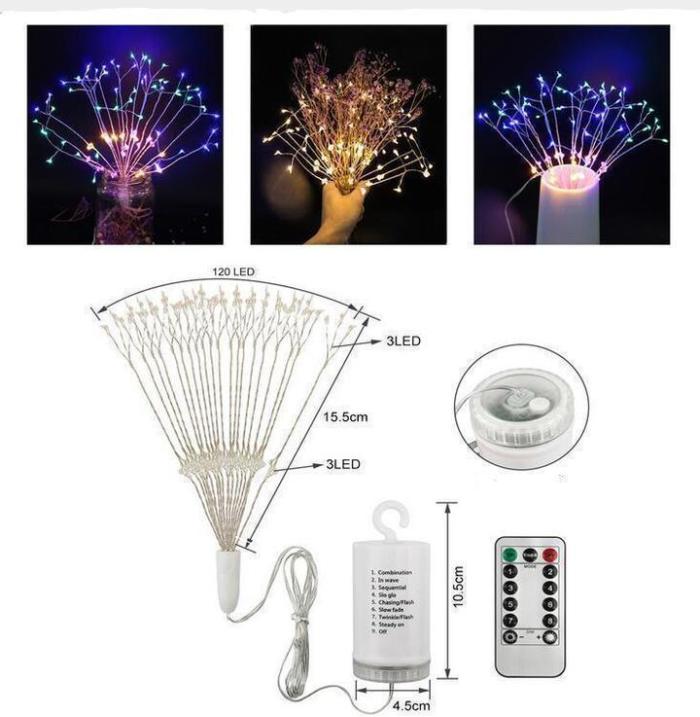 Led Starburst Lights With Remote, 8 Modes & Waterproof
