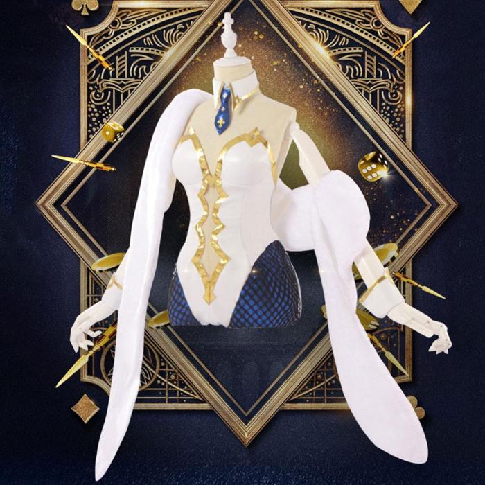 Fate Grand Order Ruler Artoria Pendragon Swimsuit Bunny Girl Rabbit Cosplay Costume