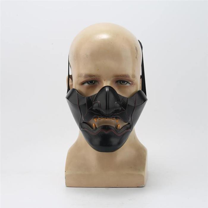 Ghost Of Tsushima Sakai Cosplay Half Face Samurai Resin Masks Props