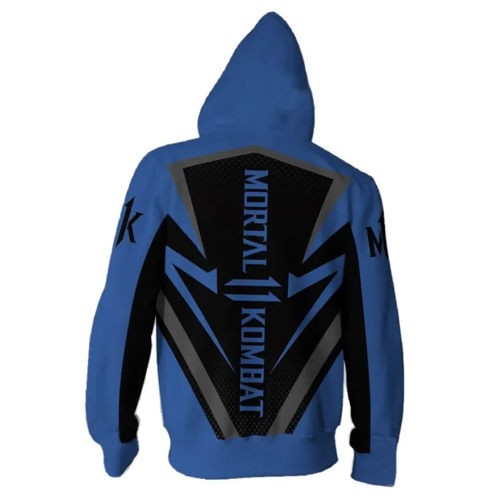 Mortal Kombat 11 Game Sub-Zero Blue Cosplay Unisex 3D Printed Hoodie Sweatshirt Pullover