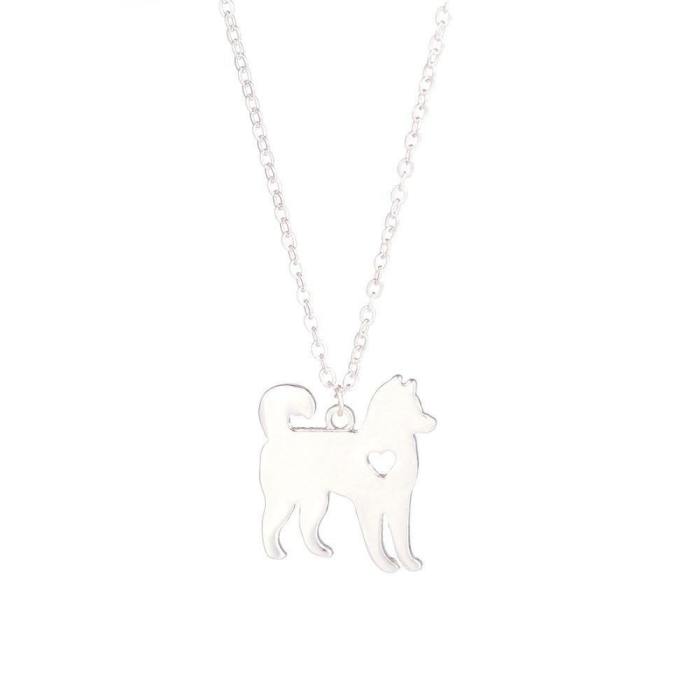 Cute Siberian Husky Dog Necklace