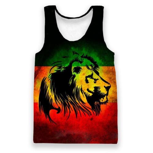 Lion Reggae Flag Tank Top