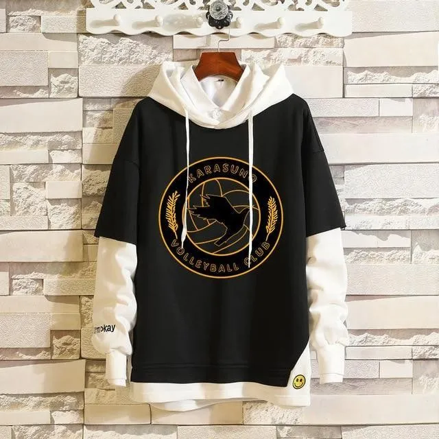 Haikyuu Cosplay Hoodies Karasuno Volleyball Club Costume Sweatshirt Adult Unisex Hooded Sweater Spring And Autumn