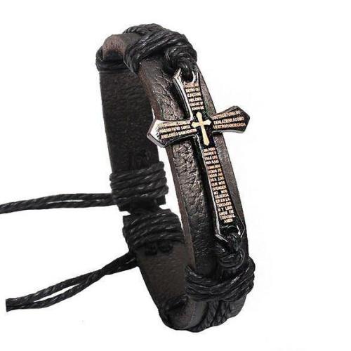 Simple Vintage Cross Bracelet