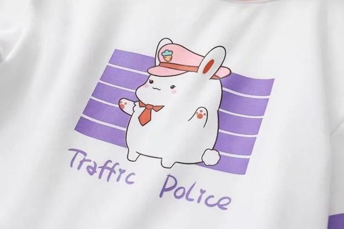 Bunny Traffic Police Hoodie