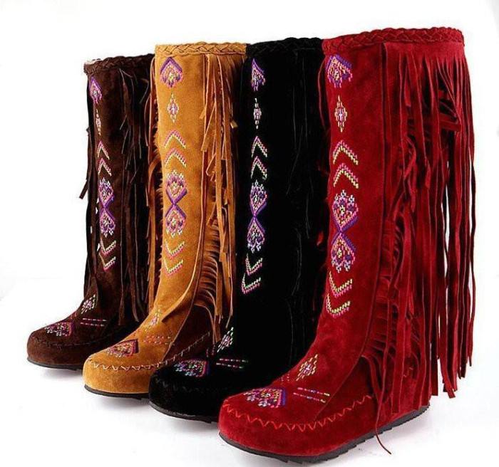 bakke hydrogen erosion Women'S Native American Moccasin Boots - Knee High Fringe Winter Fashion  Indian Boots