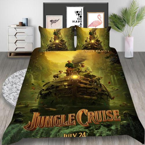 Jungle Cruise Cosplay Bedding Set Duvet Cover Pillowcases Halloween Home Decor
