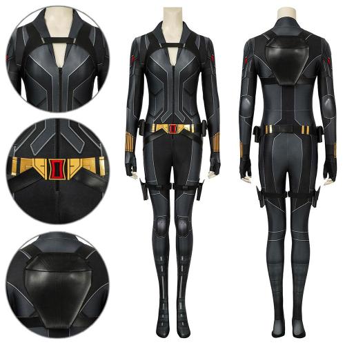 Black Widow Natasha Romanoff  Movie Black Wido Black Jumpsuit Cosplay Costume -