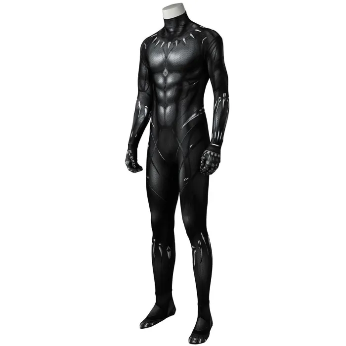 Black Panther T'Challa Black Panther  Movie Jumpsuit Cosplay Costume -