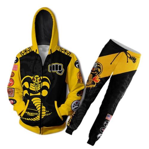 The Karate Kid Cobra Kai Jacket Animation Cosplay Sweatshirt Zipper Costume Hoodie Pant