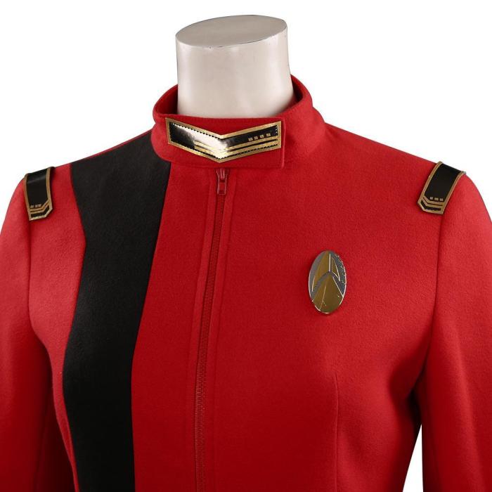 Star Trek: Discovery Season 4  Michael Burnham Red  Uniform Outfits Halloween Carnival Suit Cosplay Costume