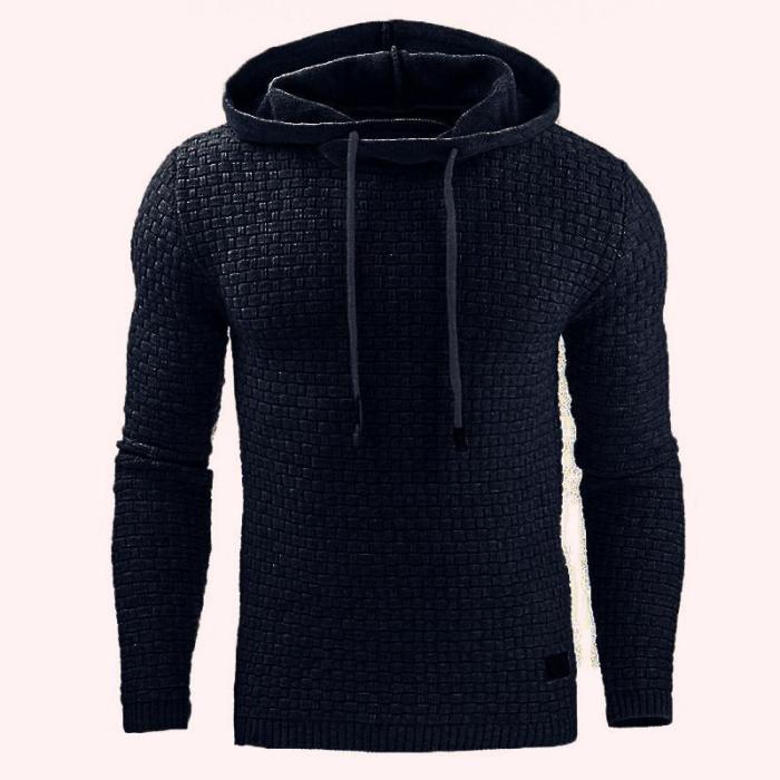 Men'S Jacquard Sweater Long Sleeve Hoodie Sweatshirt Jacket