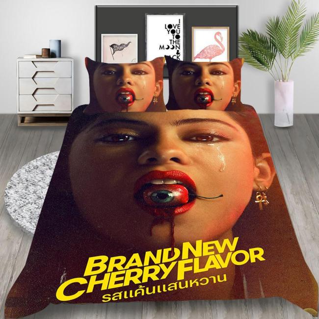 Brand  Cherry Flavor Cosplay Bedding Set Duvet Cover Pillowcases Halloween Home Decor