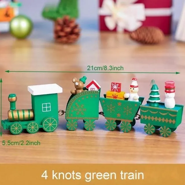 Little Train Wooden Christmas Decorations For Home Xmas Decor Christmas   Year  Christmas Ornaments Christmas Noel