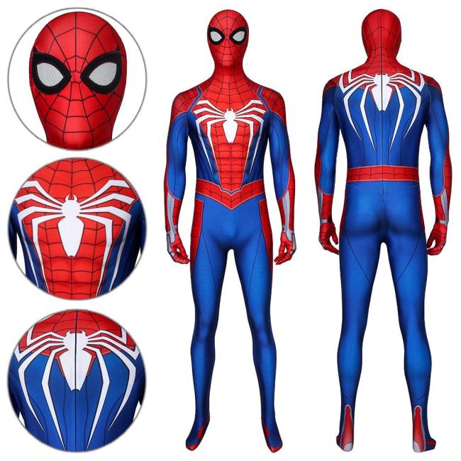 Spider-Man Peter Parker Advanced Suit Ps4 Spider-Man Spiderman Jumpsuit Cosplay Costume -