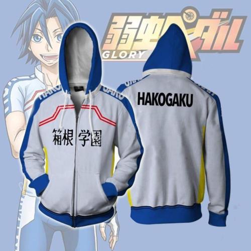 Yowamushi Pedal Hakogaku Anime Unisex 3D Printed Hoodie Sweatshirt Jacket With Zipper