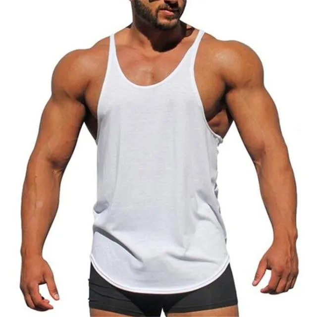 Gyms Tank Top Summer Brand Cotton Sleeveless Shirt
