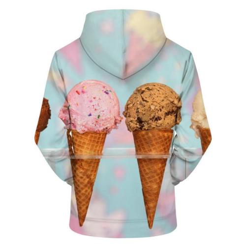 Strawberry & Chocolate Ice Cream 3D - Sweatshirt, Hoodie, Pullover