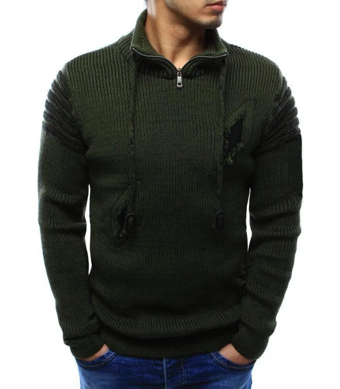 Pullover Jumpers Sweater Ripped Knitted