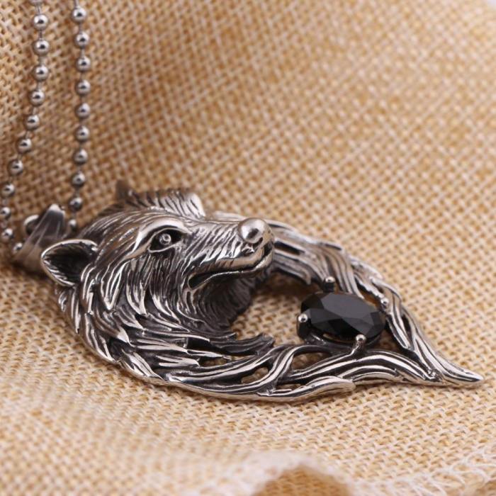 Stainless Steel Wolf Necklace
