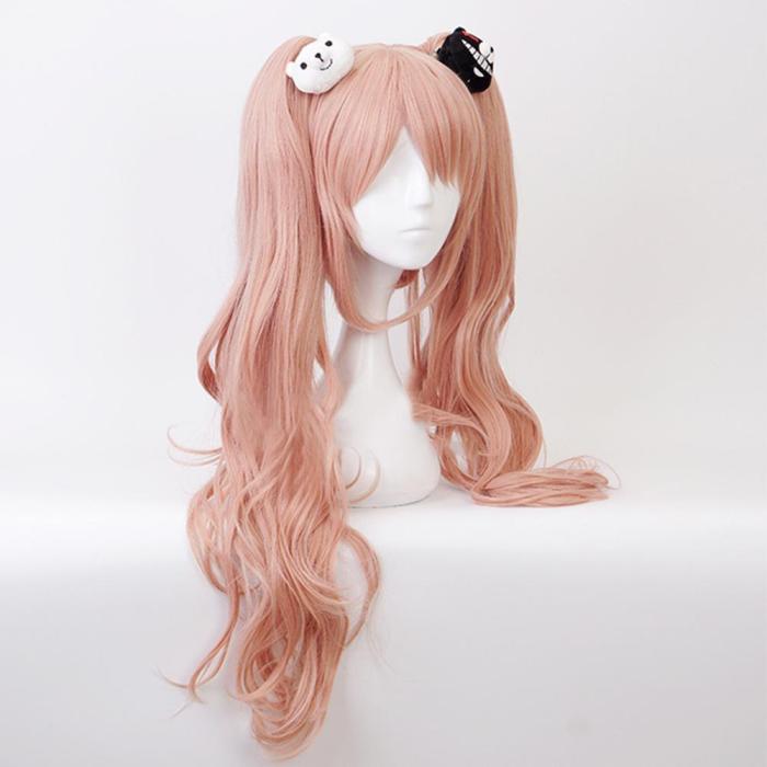 Danganronpa: Trigger Happy Havoc Junko Enoshima Orange Pink Cosplay Wig- Including Headwear