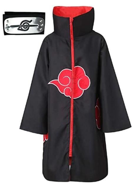 Aoibox Déguisement Halloween Cosplay Anime Akatsuki Robe Longue